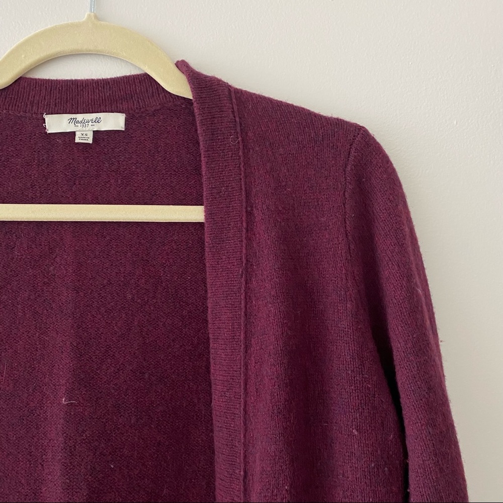 // madewell // plum merino wool cardigan